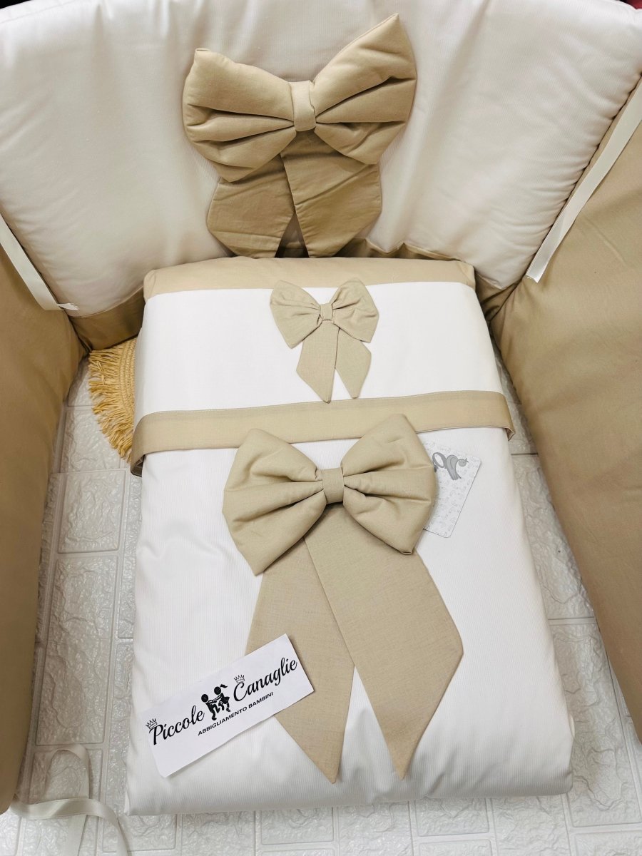 Set completo Culla fiocco beige SLS033104 - Piccole Canaglie - PC24490