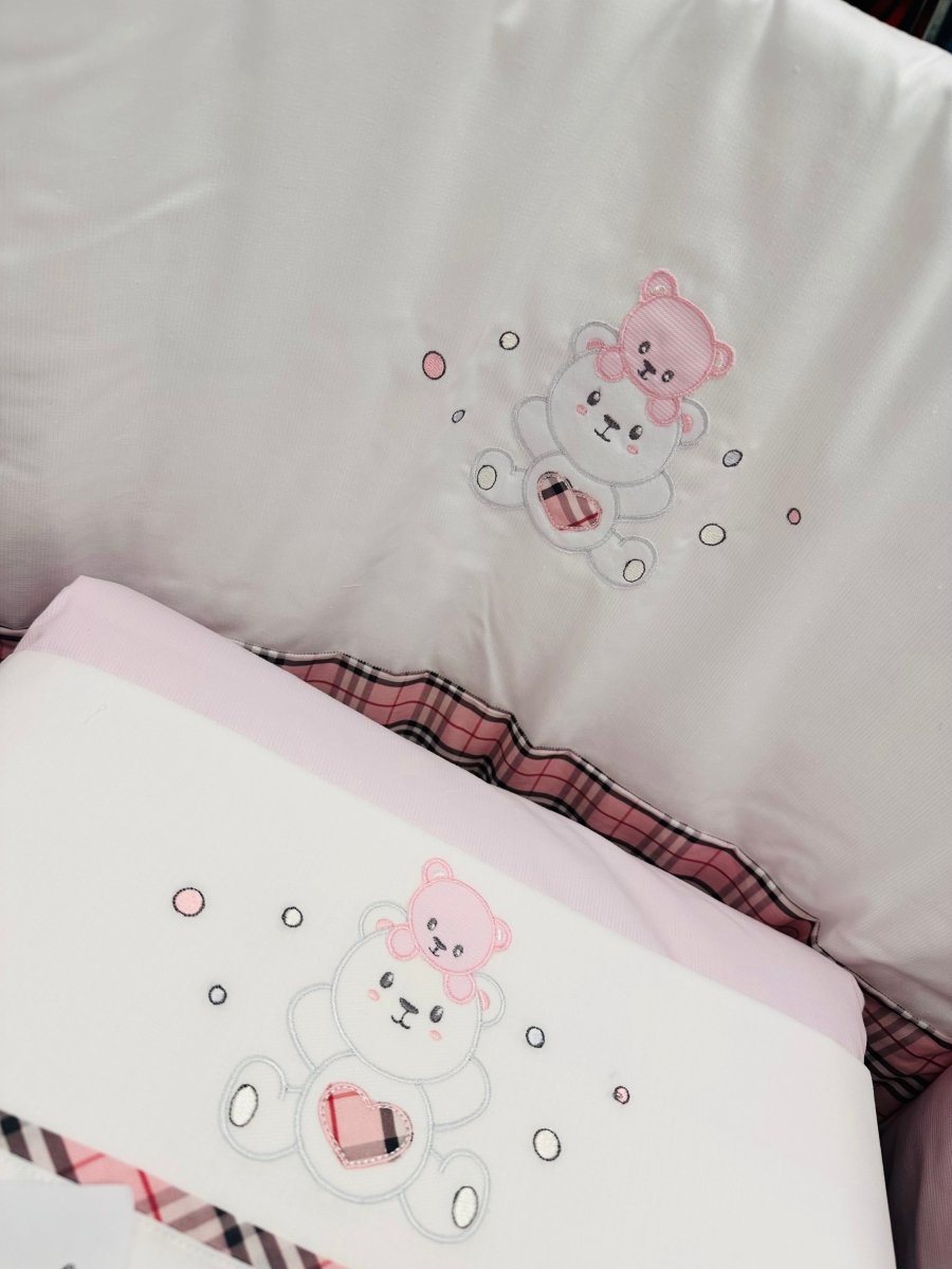 Set Completo Culla Orsetti Fantasia Rosa - Piccole Canaglie - PC28470