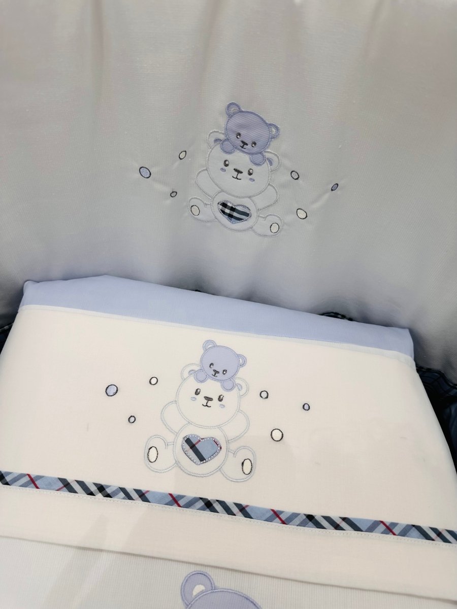 Set Completo Culla Orso Celeste Sls033148 - Piccole Canaglie - PC25905