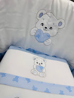 Set completo Culla orso cuore celeste SLS033157 - Piccole Canaglie - PC29920