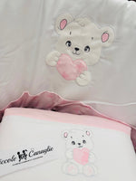 Set Completo Culla Orso Cuore Rosa Sls033157 - Piccole Canaglie - PC28467