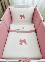 Set Completo Culla orso Fiocco Rosa antico SLS033166 - Piccole Canaglie - PC24079