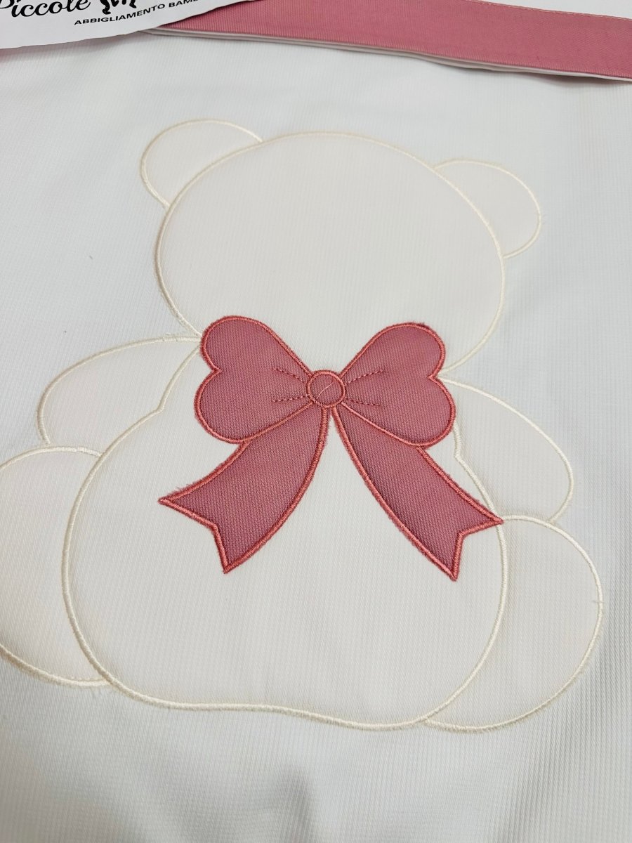Set Completo Culla orso Fiocco Rosa antico SLS033166 - Piccole Canaglie - PC24079