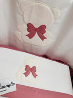 Set Completo Culla orso Fiocco Rosa antico SLS033166 - Piccole Canaglie - PC24079