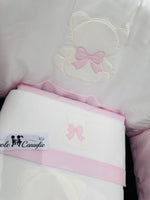 Set completo Culla orso fiocco rosa SLS033166 - Piccole Canaglie - PC29918