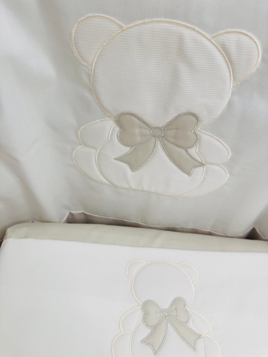 Set Completo Culla orso Fiocco Tortora SLS033166 - Piccole Canaglie - PC24071