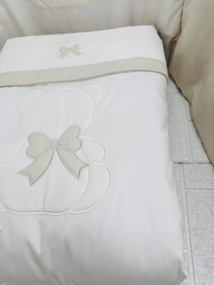 Set Completo Culla orso Fiocco Tortora SLS033166 - Piccole Canaglie - PC24071