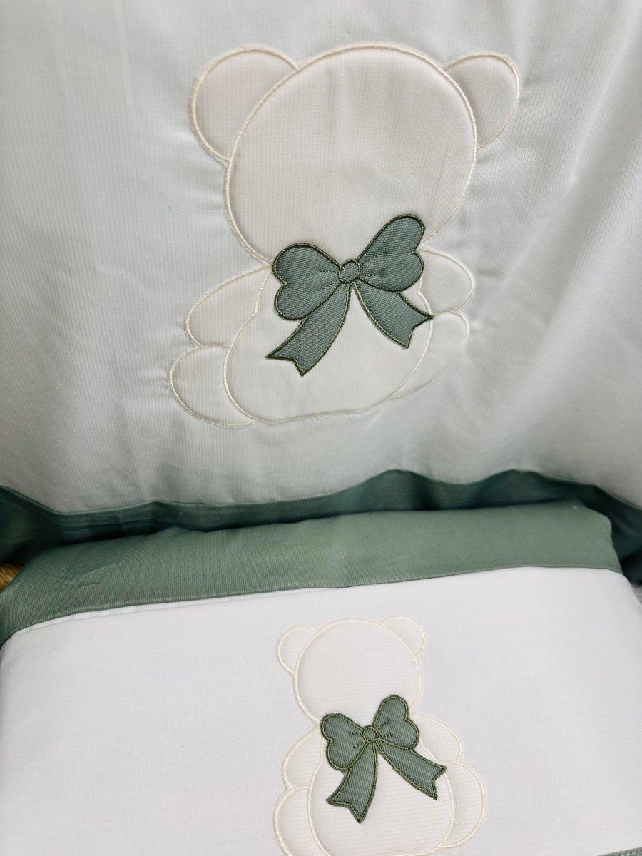 Set Completo Culla orso Fiocco Verde SLS033166 - Piccole Canaglie - PC24070