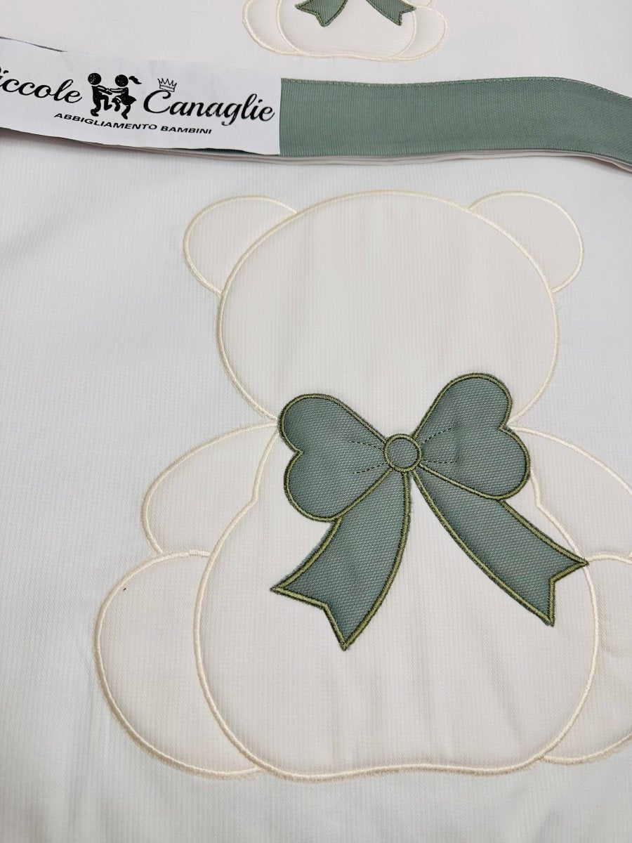 Set Completo Culla orso Fiocco Verde SLS033166 - Piccole Canaglie - PC24070