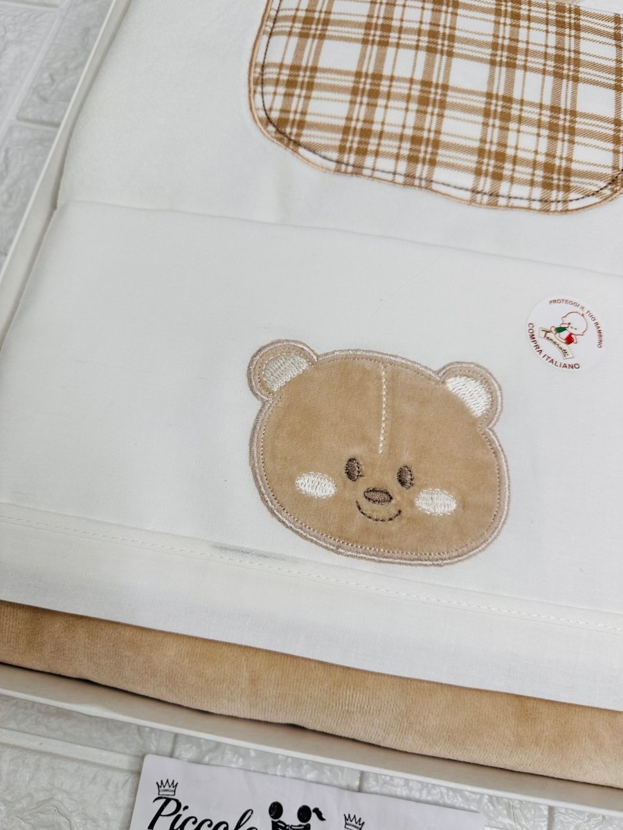 Set completo Orso Quadri beige 35406 - Piccole Canaglie - PC24018