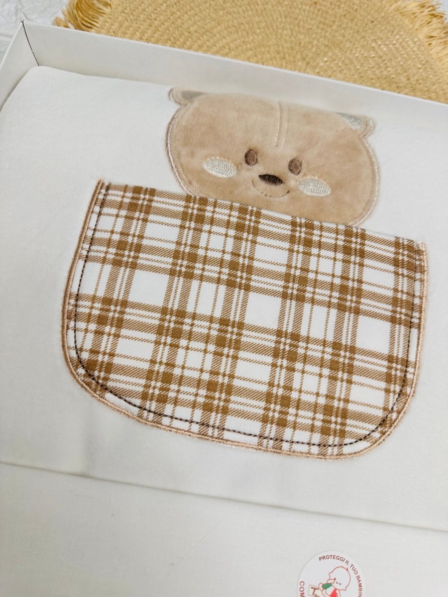 Set completo Orso Quadri beige 35406 - Piccole Canaglie - PC24018