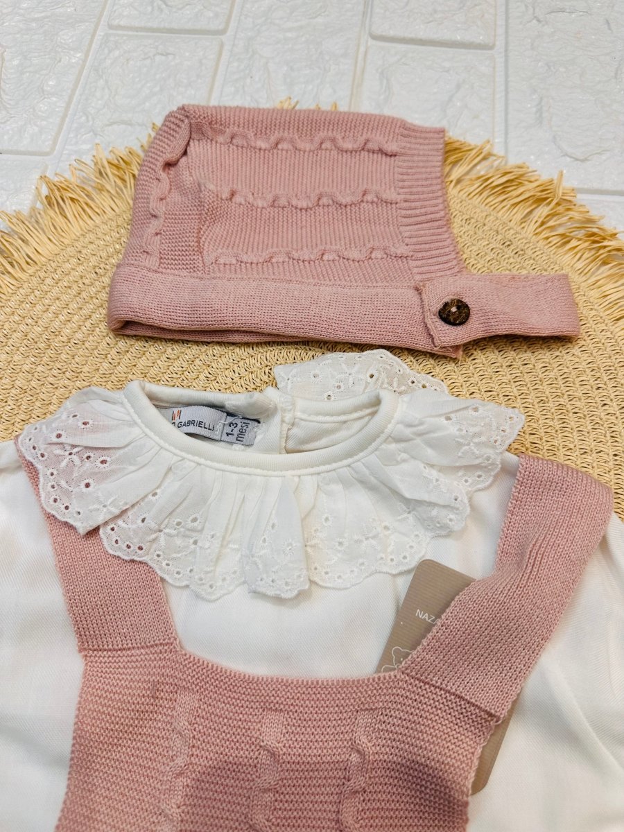 Set Completo Salopette Rosa antico NG2044 NAZARENO GABRIELLI - Piccole Canaglie - PC25298