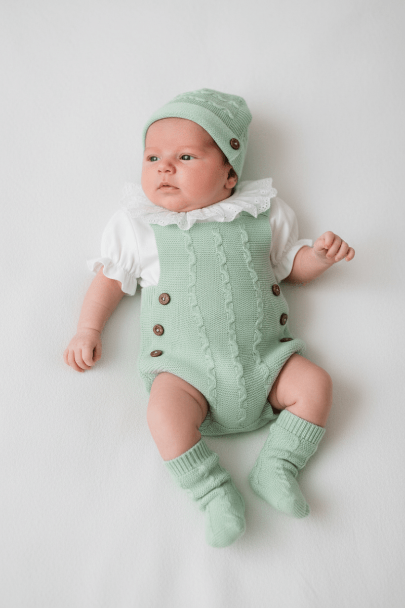 Set Completo Salopette Verde Ng2044 Nazareno Gabrielli - Piccole Canaglie - PC25295