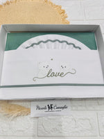 Set Lenzuola Carrozzina orsi love verde Lc015174 - Piccole Canaglie - PC26435
