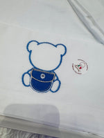 Set lenzuola carrozzina orso Blu - Piccole Canaglie - 