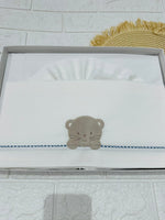 Set Lenzuola Carrozzina Orso Bordino Lc015 - Piccole Canaglie - PC29446