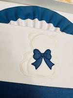 Set lenzuola carrozzina orso fiocco dietro carta da zucchero LC015166 - Piccole Canaglie - PC24068