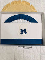 Set lenzuola carrozzina orso fiocco dietro carta da zucchero LC015166 - Piccole Canaglie - PC24068