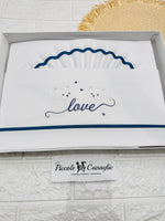 Set Lenzuola Culla Blu Orsetti Love Ll018174 - Piccole Canaglie - PC29749