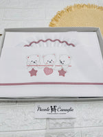 Set Lenzuola Culla Orsi Stella Cuore Ll018169 - Piccole Canaglie - PC29751