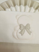 Set lenzuola culla orso fiocco dietro tortora LL018166 - Piccole Canaglie - PC24065