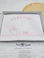 Set Lenzuola Culla Rosa Elefante Ll018158 - Piccole Canaglie - PC29750