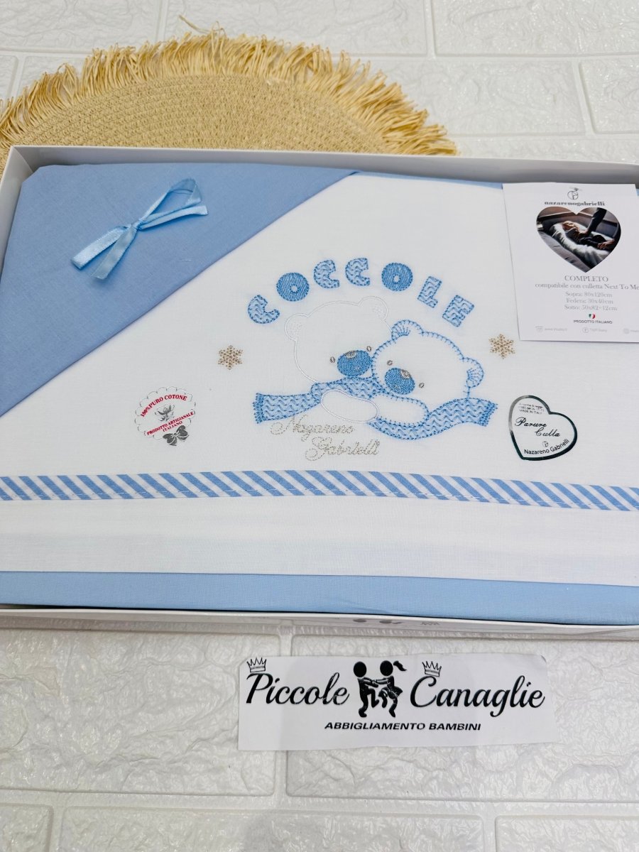 Set Lenzuola Next To Me Ng3016 Dis 2 Celeste - Piccole Canaglie - PC27174