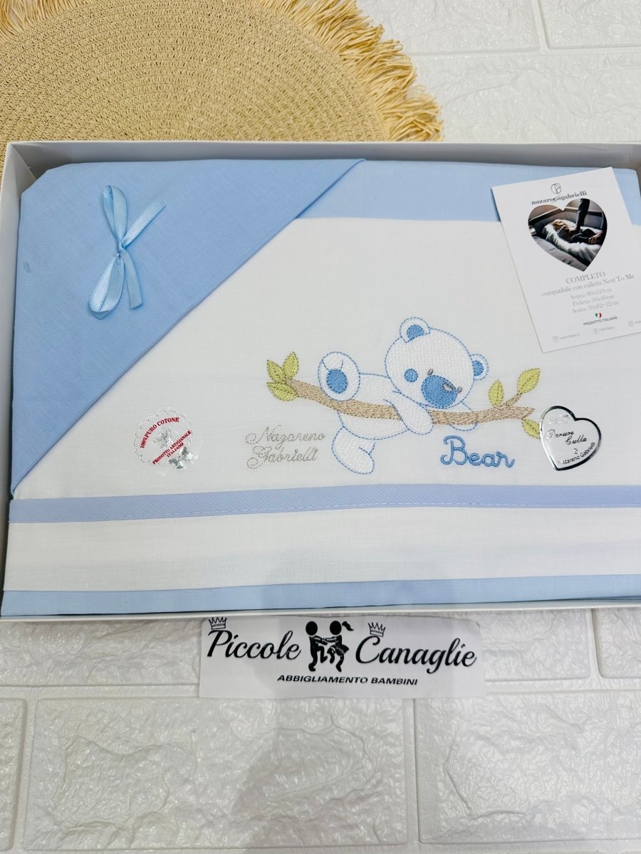 Set Lenzuola Next To Me Ng3016 Dis 27 Celeste - Piccole Canaglie - PC27175
