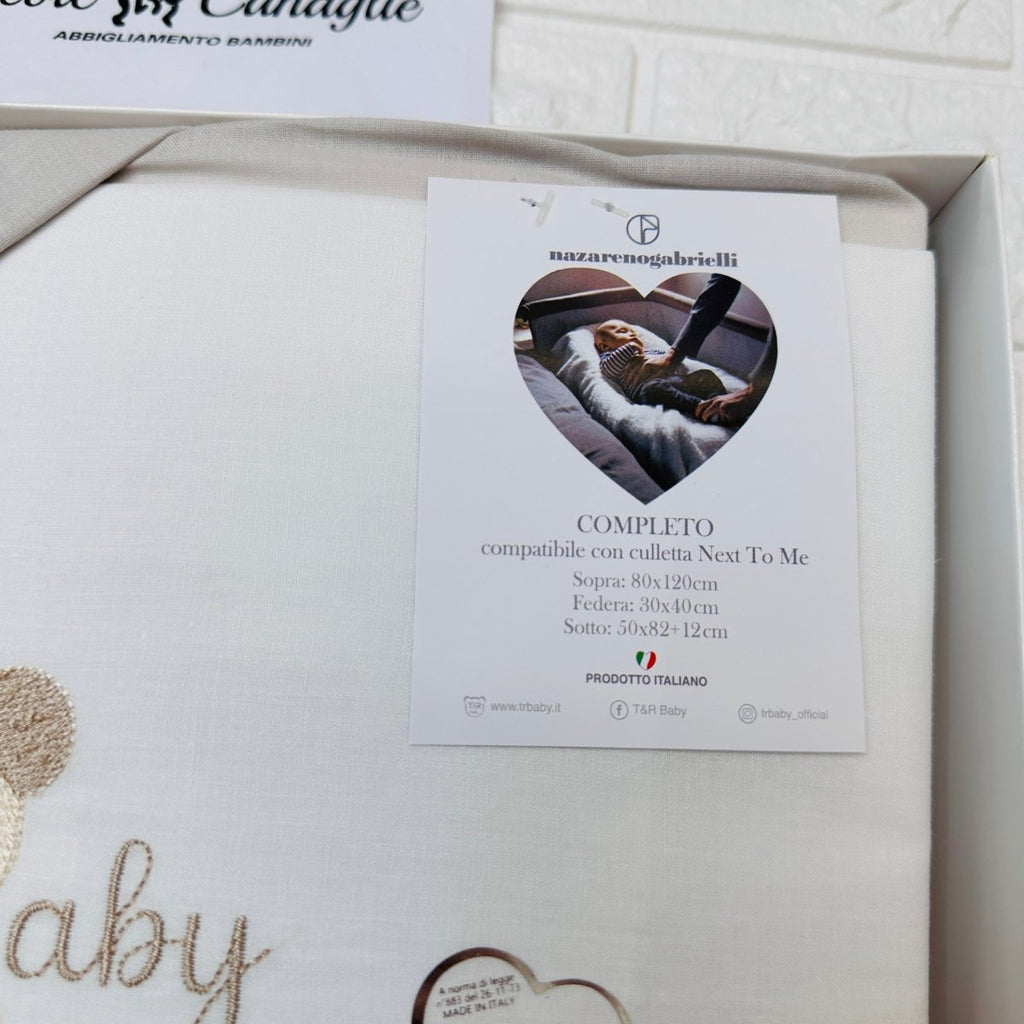 Set lenzuola Next to me Orso Begie 3016 - Piccole Canaglie - PC22752