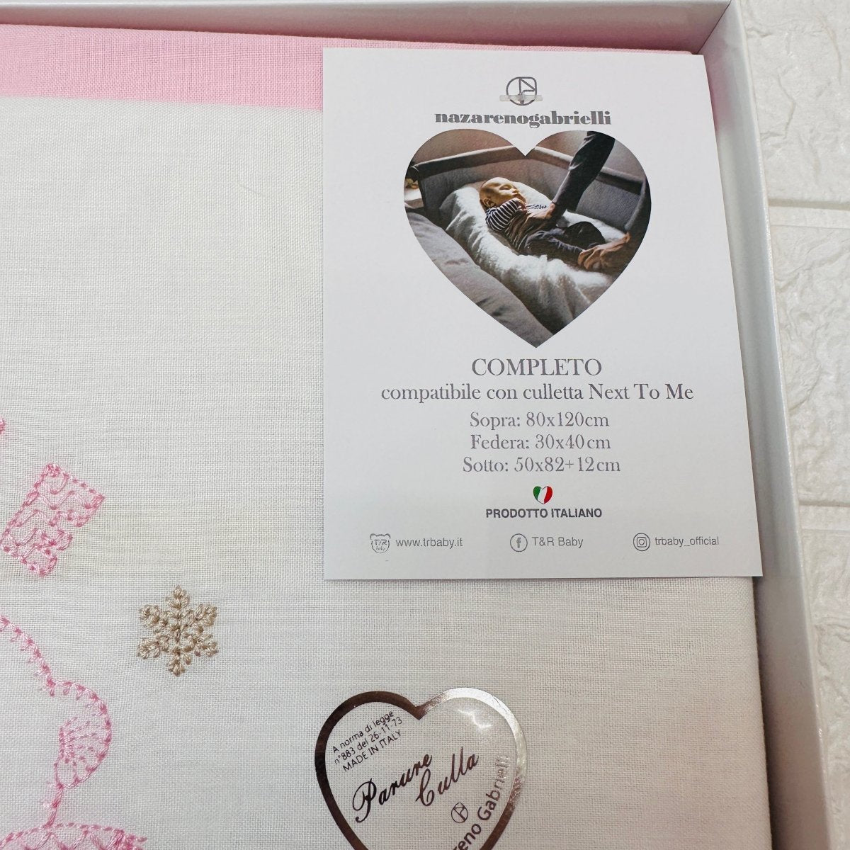 Set Lenzuola Next to me Rosa coccole 3016 - Piccole Canaglie - PC22753