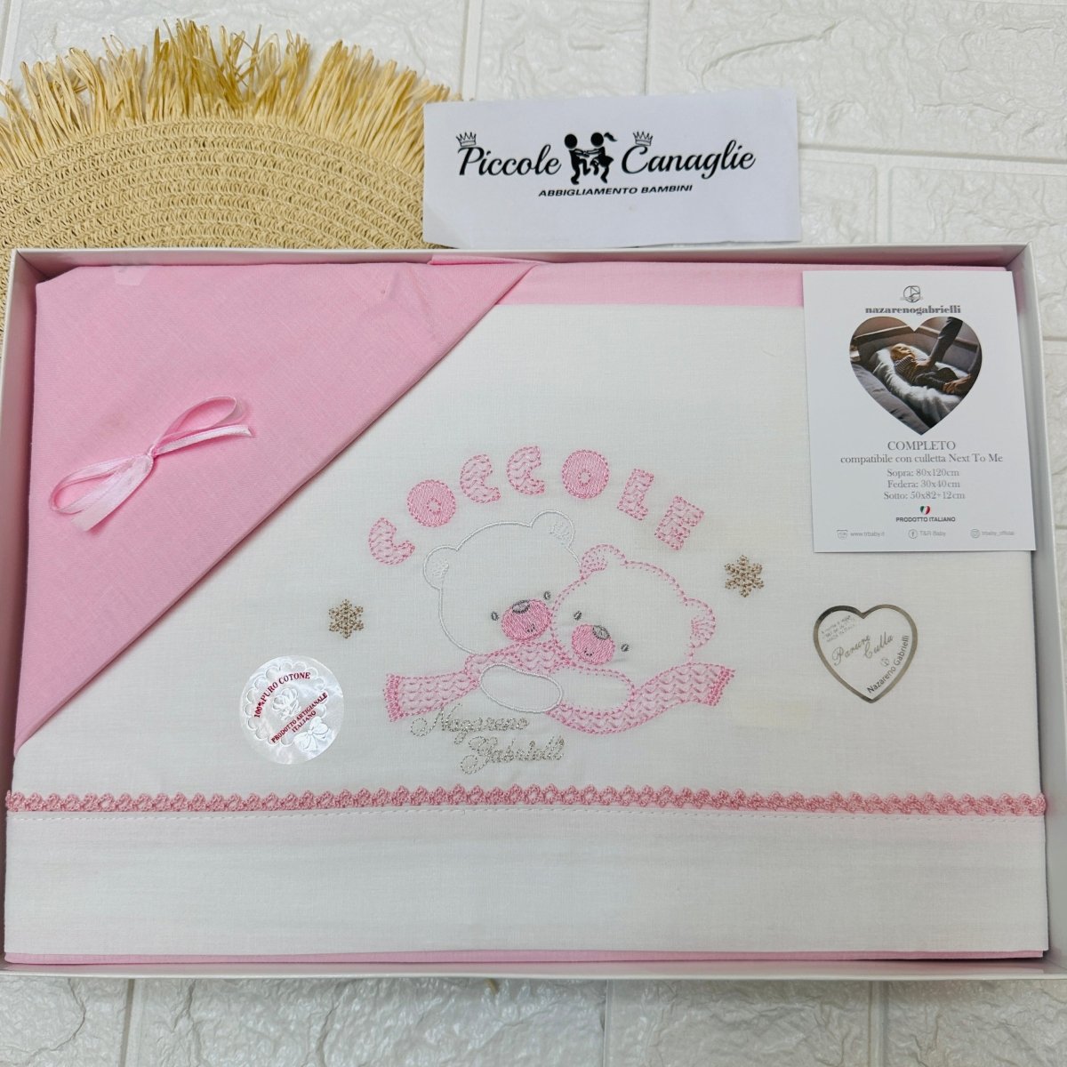 Set Lenzuola Next to me Rosa coccole 3016 - Piccole Canaglie - PC22753