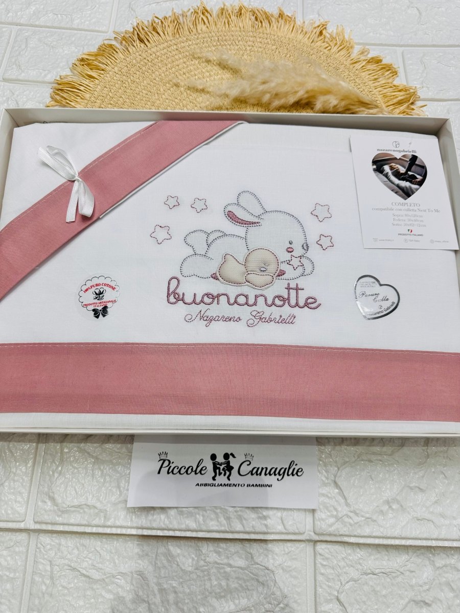 Set lenzuola rosa antico Next to Me NG3016 dis21 - Piccole Canaglie - PC26418