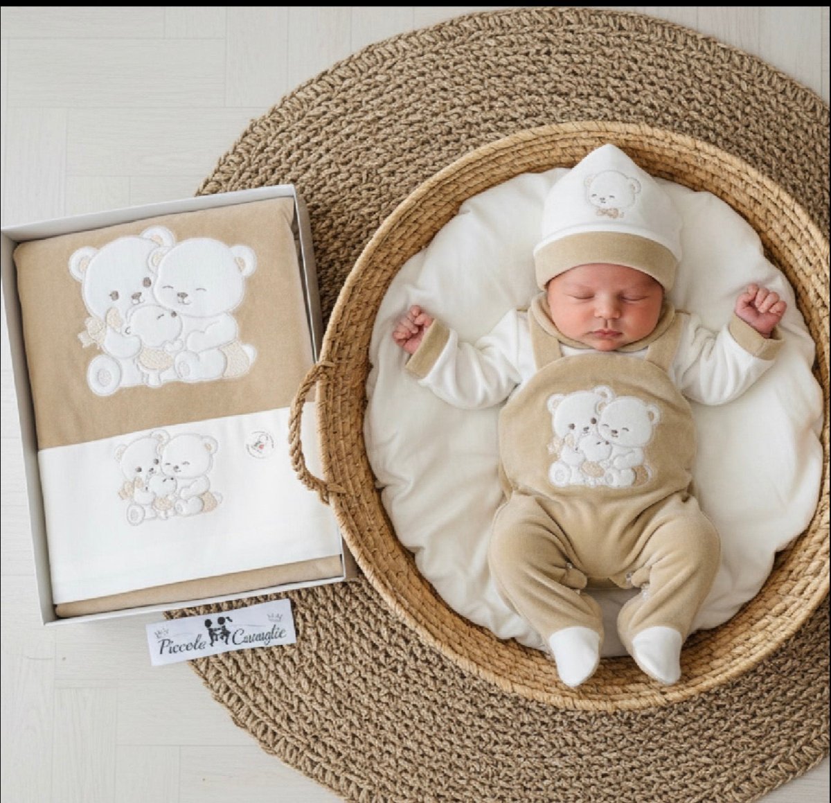 Set Nascita Ciniglia Beige Orsi Teneri Abbracci 35522 - Piccole Canaglie - PC29990