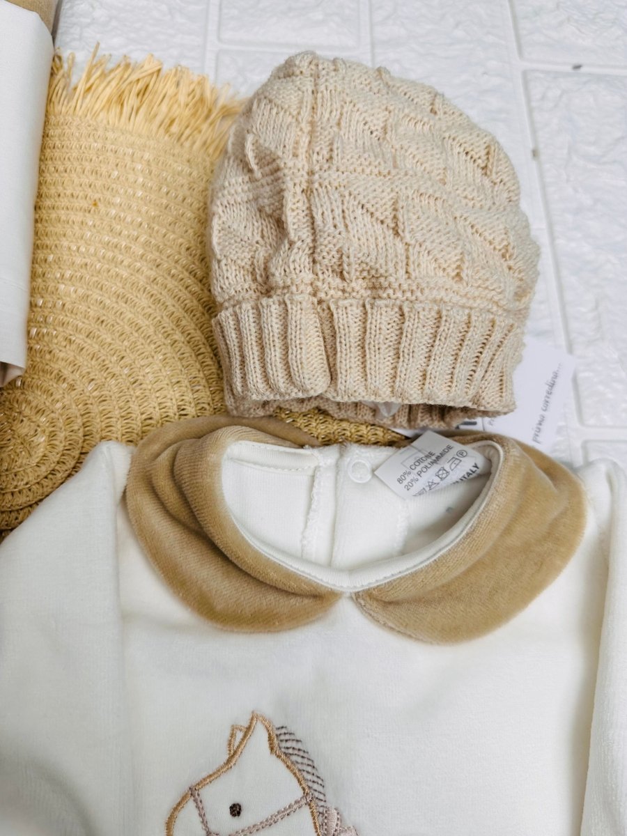 Set Nascita Ciniglia Cavallino Beige - Piccole Canaglie - 