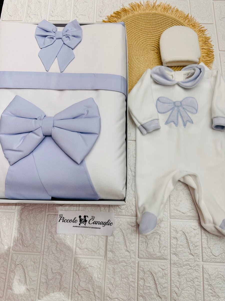 Set Nascita Ciniglia Fiocco Celeste - Piccole Canaglie - 