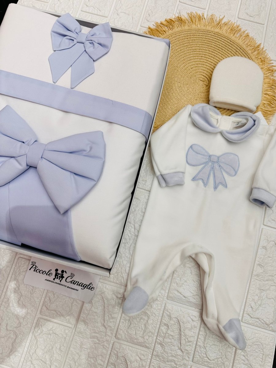 Set Nascita Ciniglia Fiocco Celeste - Piccole Canaglie - 