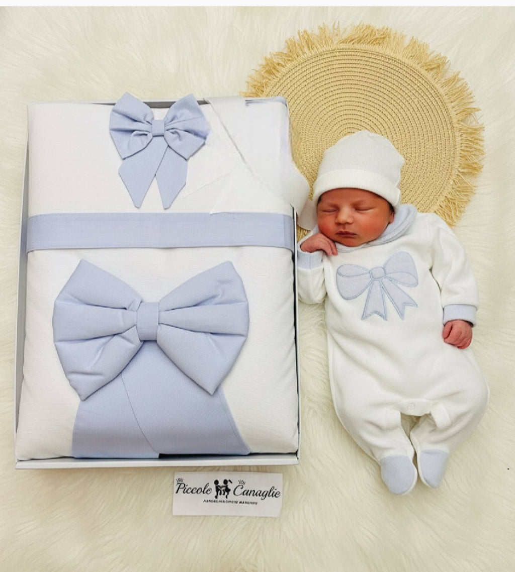 Set Nascita Ciniglia Fiocco Celeste - Piccole Canaglie - 