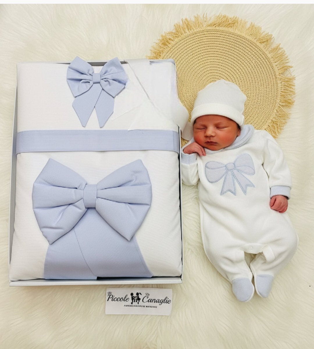 Set Nascita Ciniglia Fiocco Celeste - Piccole Canaglie - 