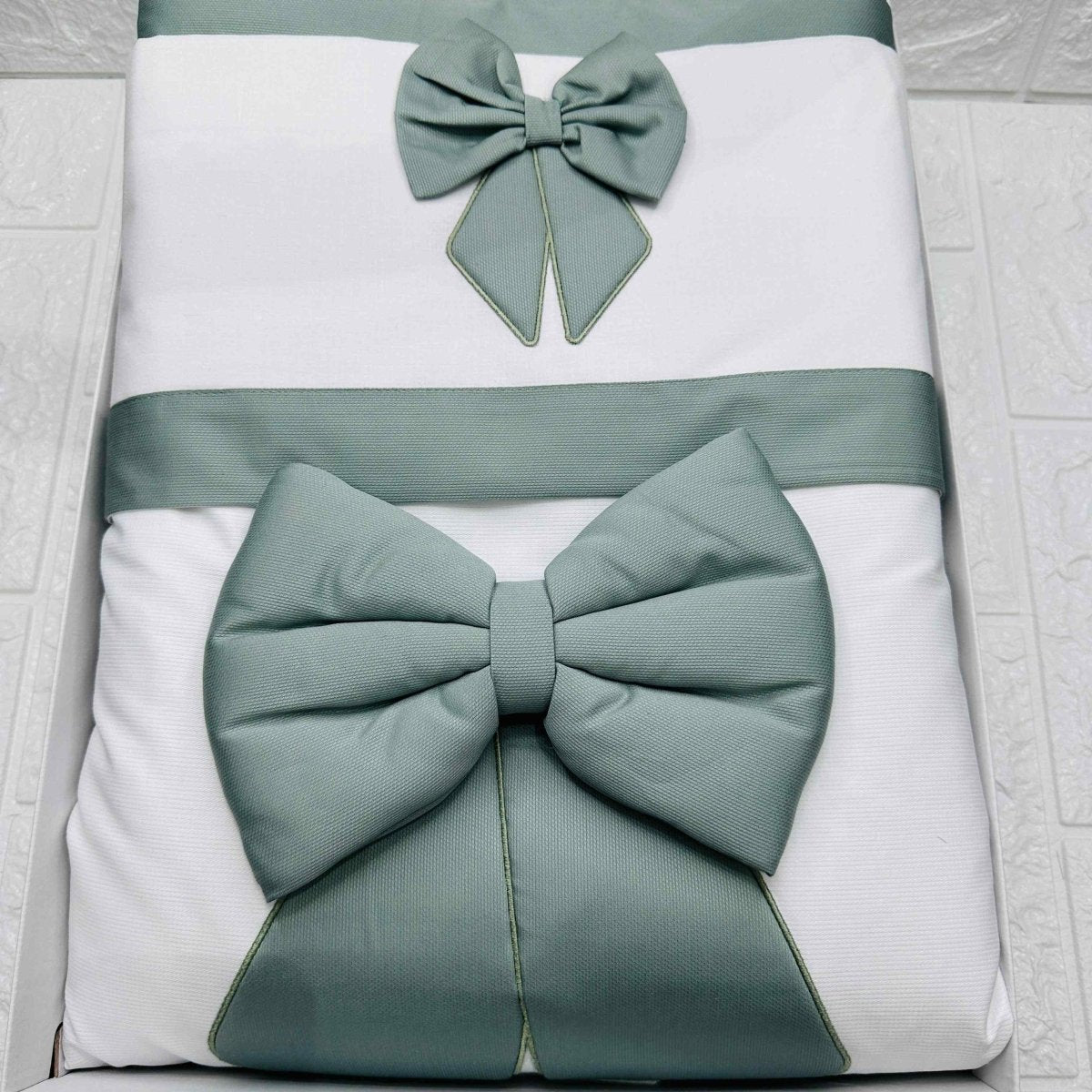 Set nascita ciniglia fiocco verde - Piccole Canaglie - 