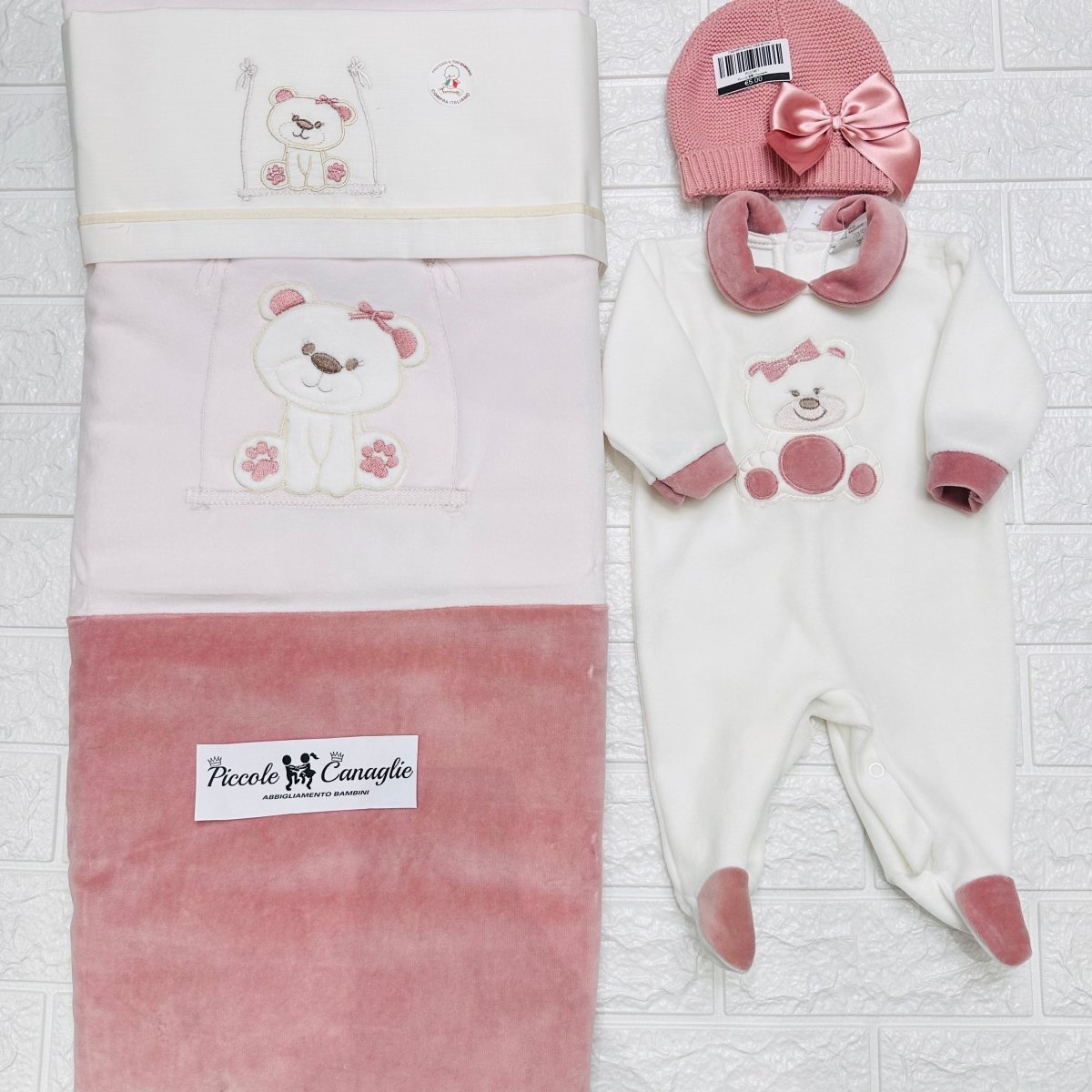 Set nascita ciniglia Orsetta Rosa antico - Piccole Canaglie - 