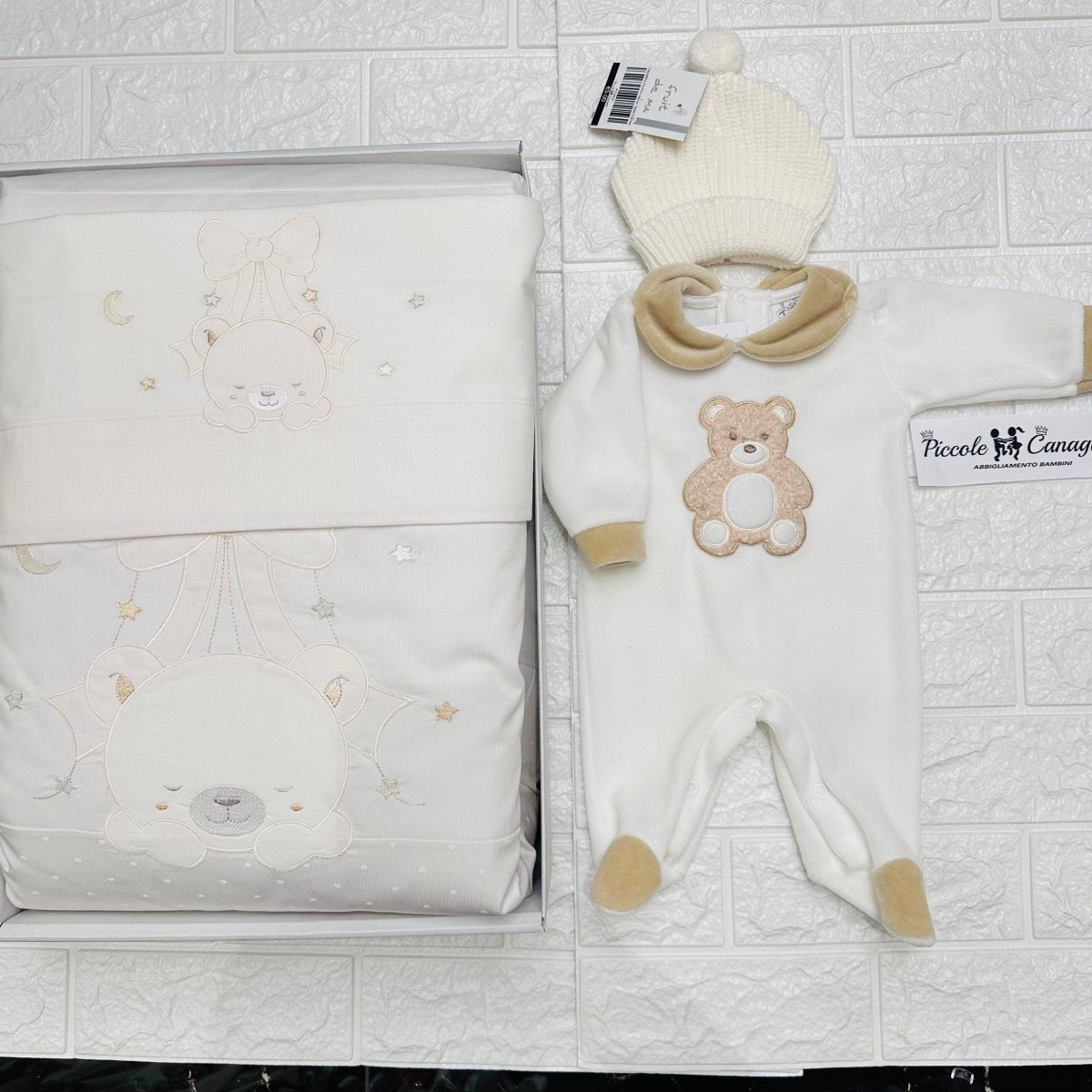 Set Nascita ciniglia Orsetto Crema - Piccole Canaglie - 