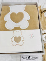 Set Nascita Ciniglia Orso Cuoricino Beige 35509 - Piccole Canaglie - PC29511