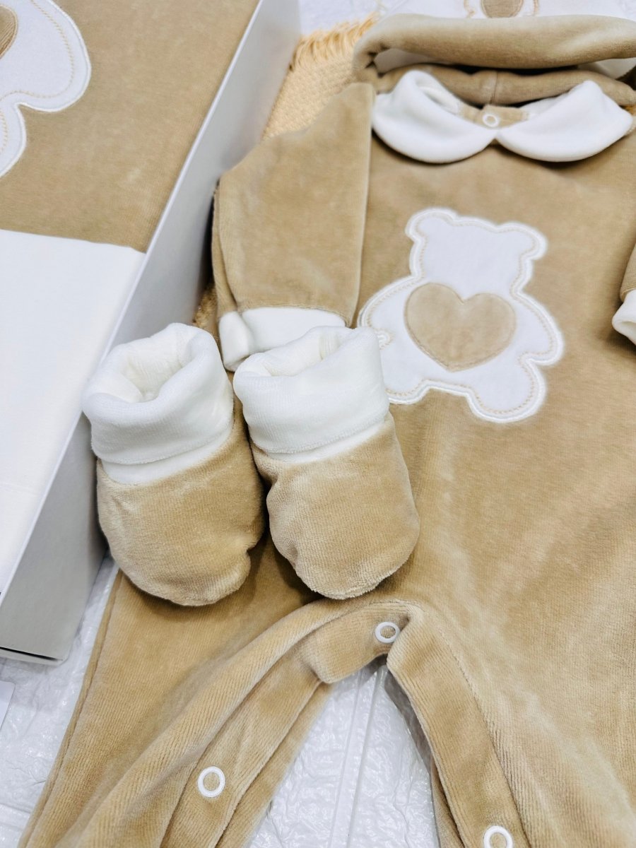 Set Nascita Ciniglia Orso Cuoricino Beige 35509 - Piccole Canaglie - PC29511