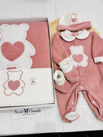 Set Nascita Ciniglia Orso Cuoricino Lampone 35509 - Piccole Canaglie - PC29512
