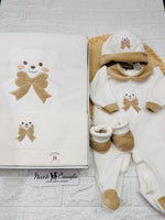 Set Nascita Ciniglia Orso Fiocco Beige 35514 - Piccole Canaglie - PC28622