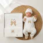 Set Nascita Ciniglia Orso Fiocco Beige 35514 - Piccole Canaglie - PC28622