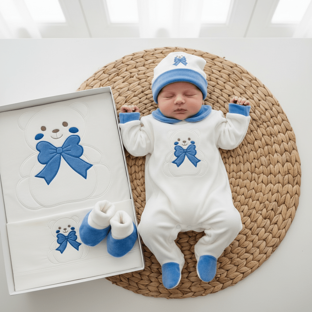 Set Nascita Ciniglia Orso Fiocco Blu Oceano 35514 - Piccole Canaglie - PC28621