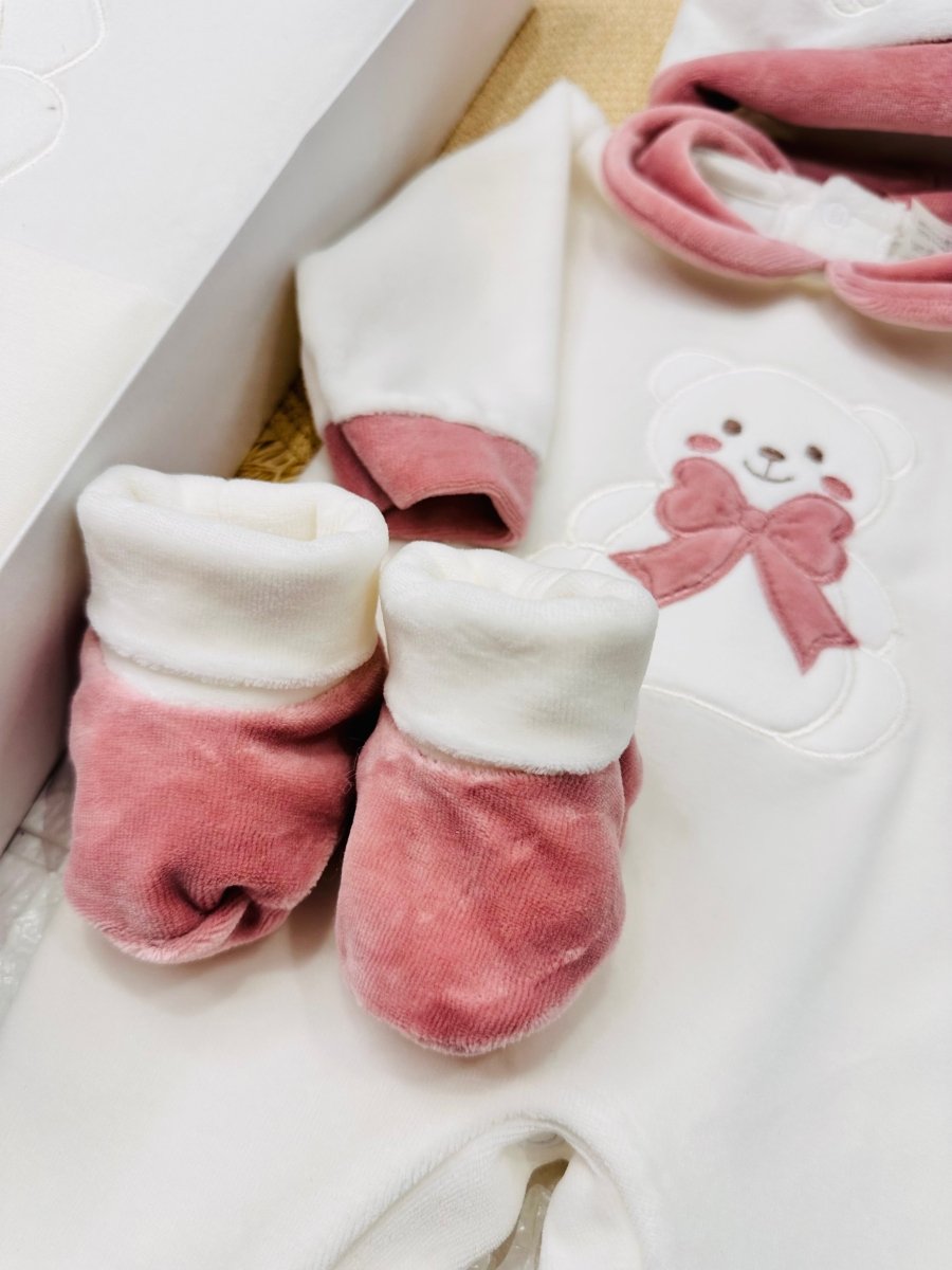 Set Nascita Ciniglia Orso Fiocco Rosa Antico 35514 - Piccole Canaglie - PC28623