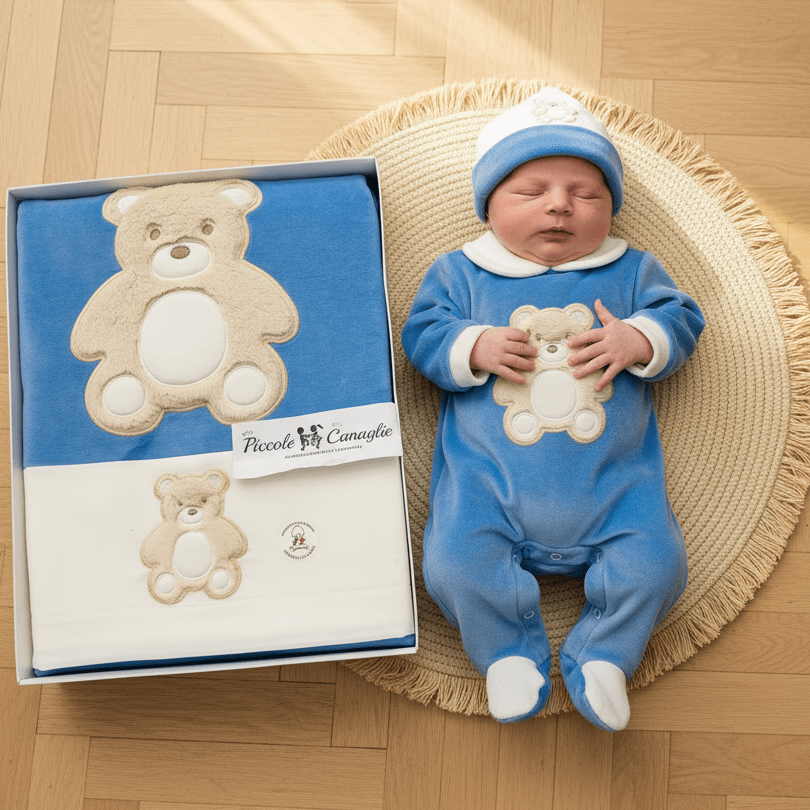 Set Nascita Ciniglia Orso Morbidoso Azzurro 35507 - Piccole Canaglie - PC29508