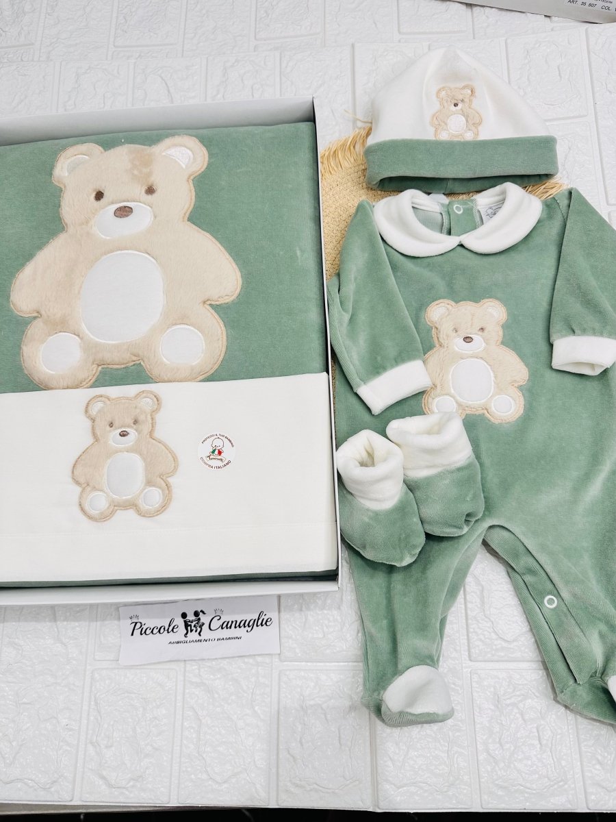 Set Nascita Ciniglia Orso Morbidoso Verde 35507 - Piccole Canaglie - PC29513